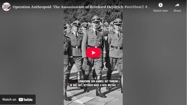 The Assassination of Reinhard Heydrich – Operation Anthropoid [VIDEO]